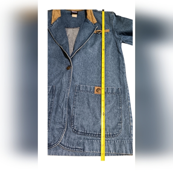 Jantzen Blue Denim Jacket with Brown Collar - Picture 8 of 9